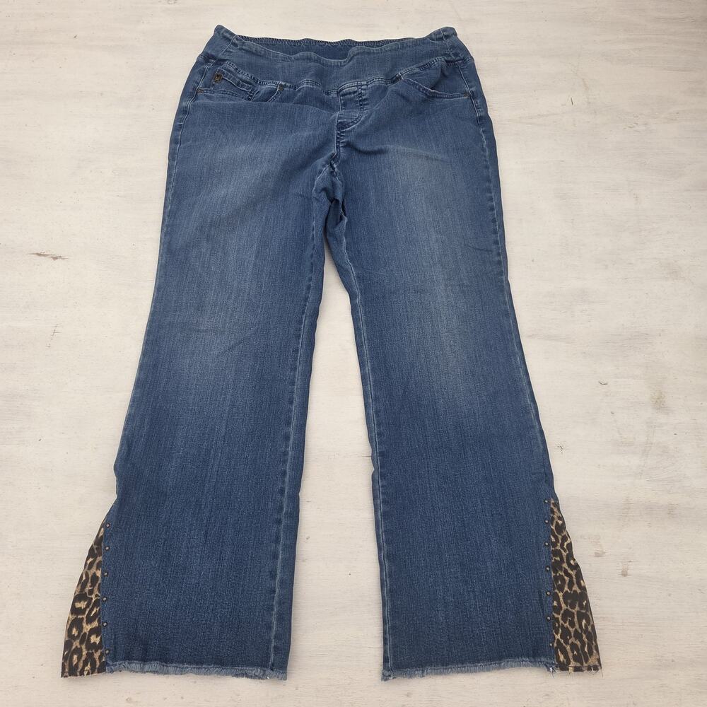 Belle by Kim Gravel Women's 16P Pants Blue Stretch Comfort Casual